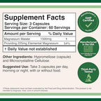 Magnesium Malate Capsules (180 Count) - 1,500mg Per Serving (Magnesium Bonded to Malic Acid), Third Party Tested, Vegan Friendly, Gluten Free by Double Wood Supplements