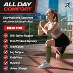 Rymora Calf Compression Sleeves Men Women - Leg Compression Sleeve Footless Socks - Shin Splint Relief Fitness Running