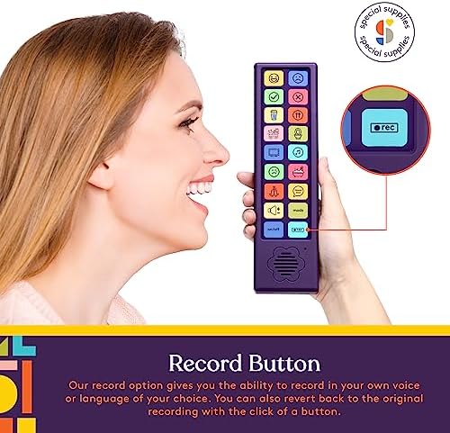 Special Supplies AAC Communication Device for Speech Therapy, Talker Buddy Communication Device for Non Verbal Kids & Adults, Talking Aids for Home or School + Travel Bag (Talker Buddy Pro)
