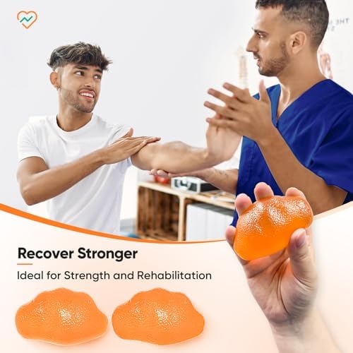 FitBeast Stress Balls for Adults, Hand Exercise Balls 6 Pack, Stress Relief & Grip Strength Trainer, Squishy Balls & Squeeze Balls for Arthritis, Carpal Tunnel, Hand Therapy with 3 Resistance Levels