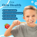 Oris Kids Toothpaste Tablets - Junior Fluoride-Free Chewable Tablets for Children, Nano Hydroxyapatite Remineralizing Toothpaste, No Mint, Non-Spicy (Bubblegum)