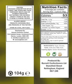Barnetts - Mega Sour Candy Lemon 104g - Trendy Sweet Bags - Traditionally Handmade Sweets - Sour Coating Lasts 20 Seconds - Candies for Party Bag, Gift Hamper, or Hamper Box
