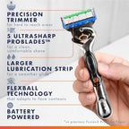 Gillette ProGlide Power Razor for Men, 1 Gillette Power Razor Handle + 1 Blade Refill