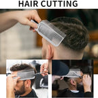 2 Pcs Fading Comb, Men's Hair Cutting Tool Gradient Design,Professional Hair Cutting for Man, with Pointed Tail Combs for Home Salon Hairdresser Styling Tools (Gray)