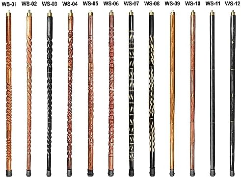 Wood Walking Staff Cane Stick with Hawk Eagle Handle, Rubber Ferrule, Foldable, Adjustable, Custom 31-61 in, AANWS214