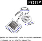 POTIY Sympathy Gift Memorial Keychain with Photo Frame Those We Love Don't Go Away Remembrance Gift for Loss of a Loved One