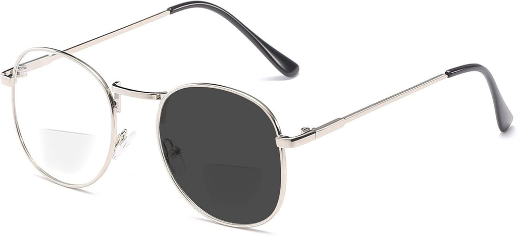 Photochromic Gray Bifocal Reading Glasses Transition Sunglasses Readers