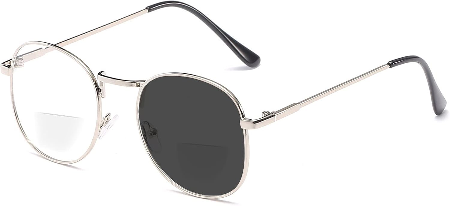 Photochromic Gray Bifocal Reading Glasses Transition Sunglasses Readers