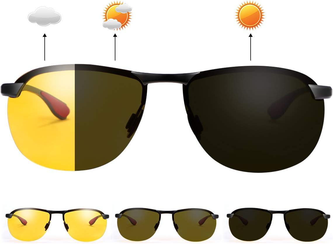 YIMI Men Women Photochromic Polarized Sport Sunglasses Cycling Fishing Driving Glasses UV400 Protection Anti Glare Eyeglasses