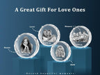 Custom Picture Gift for Men Women: Personalized 3D Crystal Photo Etched Engraved Inside The Round Crystal with Your Own Picture - Birthday Christmas Memorial Gift for Wife Her Him Mom Dad Girlfriend