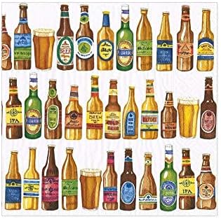 Caspari 99 Bottles Boxed Paper Cocktail Napkins - 40 Per Box