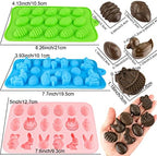 Easter Egg Silicone Mold for Chocolate 5 Packs Egg Shaped Mold Baking Pan for Easter Party Hot Chocolate Bombs Fondant Candy Jelly Dome Mousse Cake Topper Making