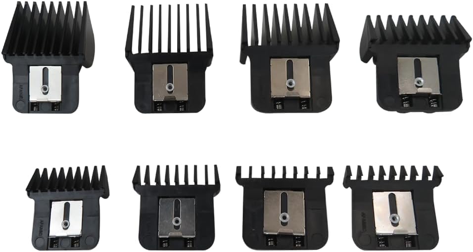 2024 Upgraded 8 Pack Trimmer Guards Set for BaBy-liss-PRO Barber-ology FX787 & FX726 Trimmer, Replacement Guards with Metal Spring Clip