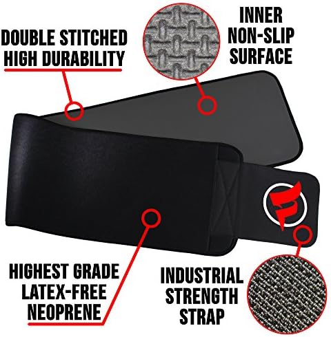 Fitru Waist Trimmer Sauna Ab Belt for Women & Men - Waist Trainer Stomach Wrap
