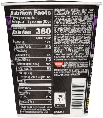 Nissin Cup Noodles Stir Fry Noodles in Sauce, Teriyaki Chicken, 3 Ounce (Pack of 6)
