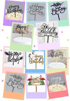Cake Topper Colour Acrylic Unicorn With Happy Birthday Decorations Party Favor Cake Accessory Gift 2005-CL (Pack of 1)
