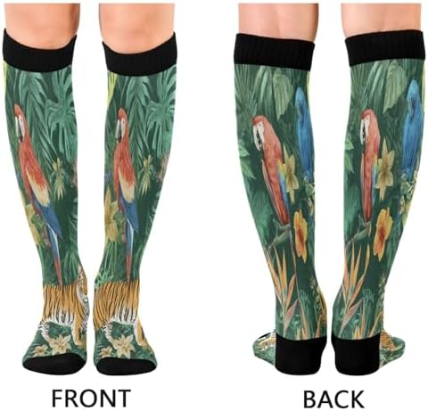 Burbuja Safari Wild African Animals Compression Socks for Women Men (20-30mmHg), Knee High Socks Circulation Support for Sport Running Hiking Nurse, 1 Pair