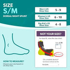 BraceAbility Dorsal Night Splint | Plantar Fasciitis Pain Relief, Foot Drop Brace for Sleeping, and Achilles Tendon Stretcher Boot for Nighttime Ankle Dorsiflexion (S/M)