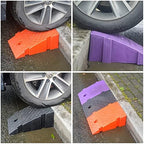 Curb Ramps,Portable Threshold Ramps, Stable Grid Structure and Used for Driveway, Sidewalk, Loading Dock (Color : Black, Battery *1 : 25 * 45 * 19cm)