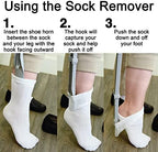 Long Handled (26") Shoe Horn and Sock Remover - Large Dressing Aid for Seniors, Elderly, Disabled - Sock Otter by Easy To Use Products