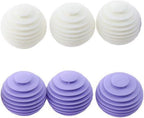 6pcs Laundry Ball, Silicone Wash Ball for Washing Machine, Lint Remover Dryer Balls, Soft Pet Fur Catcher Balls for Laundry, Reusable Home Gadgets(White/Purple)