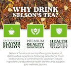 Nelson's Tea - Chocolate Caramel Turtle Loose Leaf Tea - Blend of Red Rooibos, Cinnamon Chips, Marigold Petals, Caramel Pieces, Chocolate Chips-Unwrap Sweet Tea Indulgence in Every Tea Cup - 2 oz
