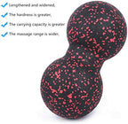 VINGVO Peanut Massage Ball, 24x12cm EPP Sports Massager Fitness Yoga Ball Massage Ball for Back Massage Acupuncture Points Massaging Equipment for Massaging Neck, Arms, Calves (Black) (Red and Black)