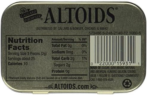 Altoids Curiously Strong Mints - Spearmint 1.76 oz (Pack of 6)