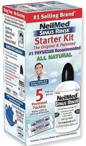 NeilMed Sinus Rinse Starter Kit, 8 Fl Oz, Pack of 2