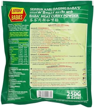 Baba's Powder 250g (Meat Curry, 3 Packs)
