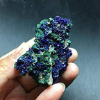 Wixine 1Pcs Natural Azurite Malachite Crystal Mineral Specimen Healing Stone 1-3cm