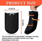 Adjustable Drawstring Plaster Sock Cover, Extended Double-layer Thick Fleece, Suitable for Plaster Ankle After Injury To Keep Warm, 1 Pcs