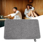 Dioche Felt Sauna Mat Cushion, Heat Insulation Mat for Sauna Bath House Shower Room, Portable and Water Absorbent Sauna Spa Bathmat for Men Women