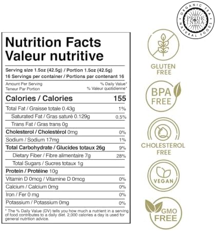 Pride Of India - Indian Split Black Gram Matpe Beans - Protein & Fiber Rich Urad Dal, 1.5 Pound Jar