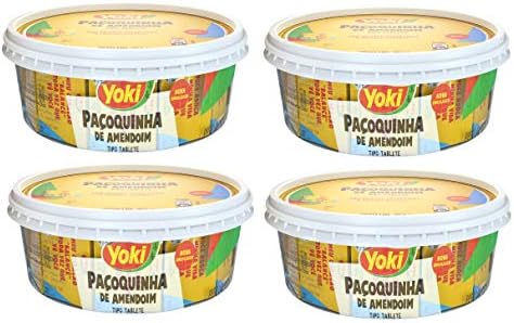 Ground Peanut Candy Bar Yoki - 16 Units - 12.4oz | Paçoquinha de Amendoim Yoki - 16 Tabletes- 12.4oz - (PACK OF 04)