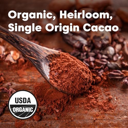 Wilderness Poets, Organic Cacao Powder. Unsweetened, 100% Peruvian Heirloom Cacao (Criollo Variety) -32 Ounce - 2 Pound