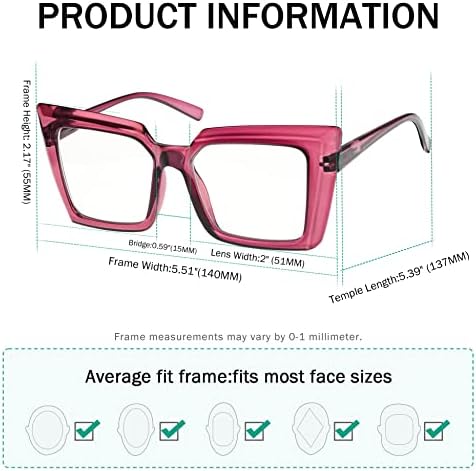Eyekepper Transition Photochromic Reading Glasses for Women Oversized Readers