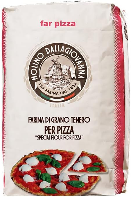 Molino DallaGiovanna Rossa 00 Cold Water washed Italian Long Fermentation Pizza Flour 5kg bakers bag 11 lbs Non GMO, No bleaching, No potassium bromate, No Glyphosate