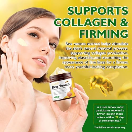 Bee Venom Skin Restoration Cream,Bee Venom Concentrated Cream,Deeply Nourishes the Skins and Reduces Skin Blemishes-Quickly Smoothing and Moisturizes the Skin-120G