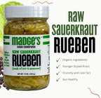 Madge's Rueben Sauerkraut | Raw unpastuerized | Probiotics enriched | Made with Organic ingredients, Pink Salt, gut healthy packed in glass jar 15 oz