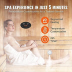 VEVOR Steam Shower Generator, 15 kW, Segmented Heating Temperature Customization & 24h Timer Steam Bath Kit, Automatic Drainage Steam Shower System