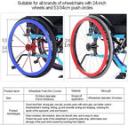 Wheelchair Rear Wheel Cover Protective Sleeve Wheelchair Push Rim Covers Wheelchair Rear Wheel,White,22in