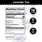 Buddha Teas Organic Lavender Tea - OU Kosher, USDA Organic, CCOF, 18 Bleach-Free Tea Bags