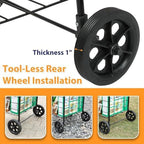Foldable Shopping Cart with 360° Wheels, Collapsible & Lightweight Utility Cart for Groceries, Laundry, Travel, All-Purpose Rolling Trolley with Comfort Grip (Black, Small)