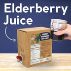 Organic Elderberry Juice Box 101.4 Fl Oz | Pure Fruit Juice, Not From Concentrate | Organic, Vegan, Non-GMO | No Added Sugar, Easy-Pour Tap Packaging