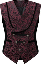 Apocrypha Mens Victorian Steampunk Gothic Suit Vest Medieval Vampire Pirate Waistcoat