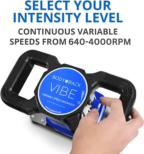 Body Back Vibe 2.0 FSA Eligible - Handheld Orbital Massager for Back Pain Relief - Variable Speed Chiropractic Tool for Muscle Recovery and Relaxation - Professional Quality Massager for Home Use