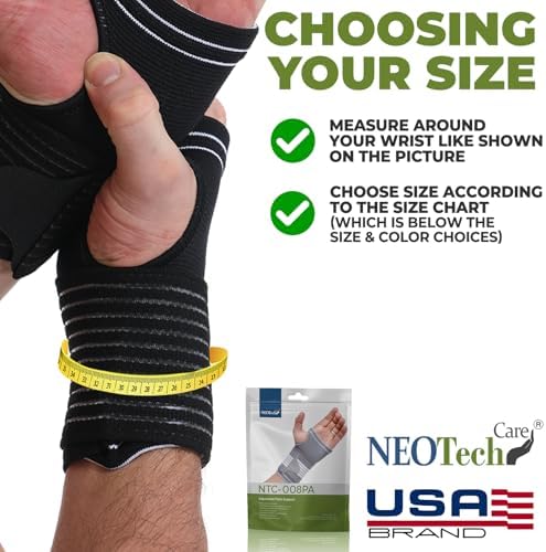 NeoTech Care Hand Palm Wrist Support (Black, Size L, 1 Unit)