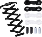 ZHENTOR Elastic Shoe Laces, Elastic No Tie Shoelaces for Sneakers, One Size Fits All Adults and Kids Shoes