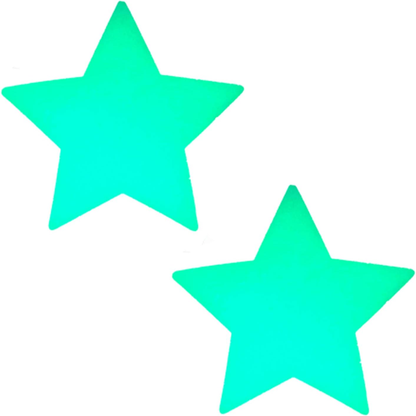 Neva Nude Glow In The Dark Nipztix Pasties - Nipple Covers for Festivals, Raves, & Lingerie, Medical Grade Adhesive, USA Made